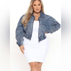 Wash The Deal Denim Bomber Jacket